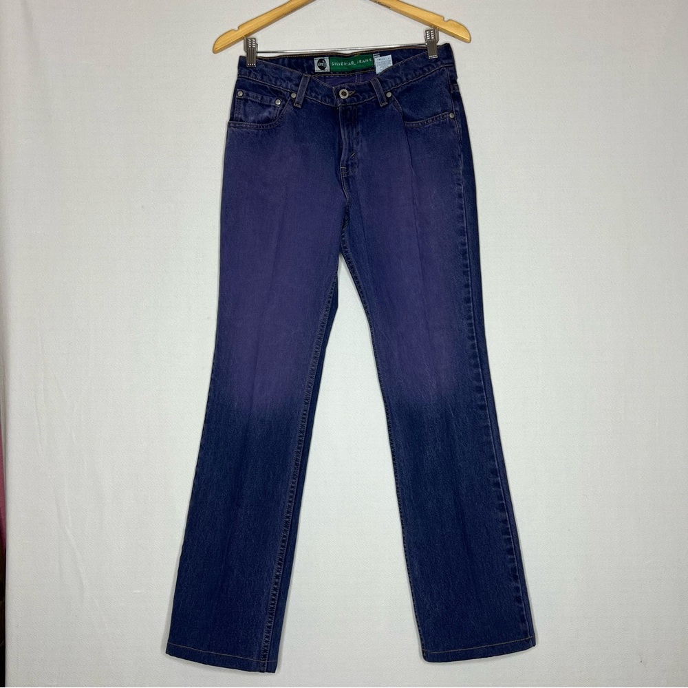 Levis Silvertab Vintage Y2K 1975 Purple Distressed Denim Size 9 Reg